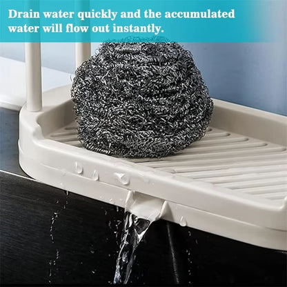 Detachable Kitchen Dishcloth Holder  Rag Hanger Ventilated Sink Sponge Holder With Rotatable Design 3