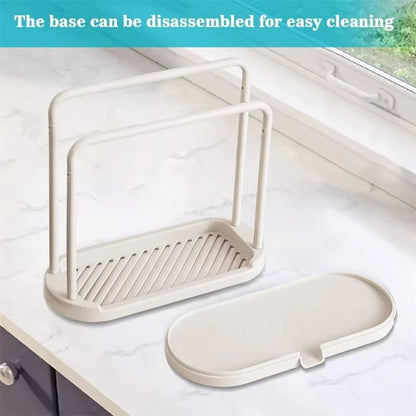 Detachable Kitchen Dishcloth Holder  Rag Hanger Ventilated Sink Sponge Holder With Rotatable Design 4