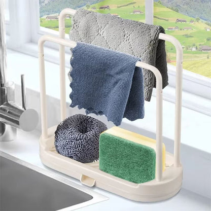 Detachable Kitchen Dishcloth Holder  Rag Hanger Ventilated Sink Sponge Holder With Rotatable Design 2