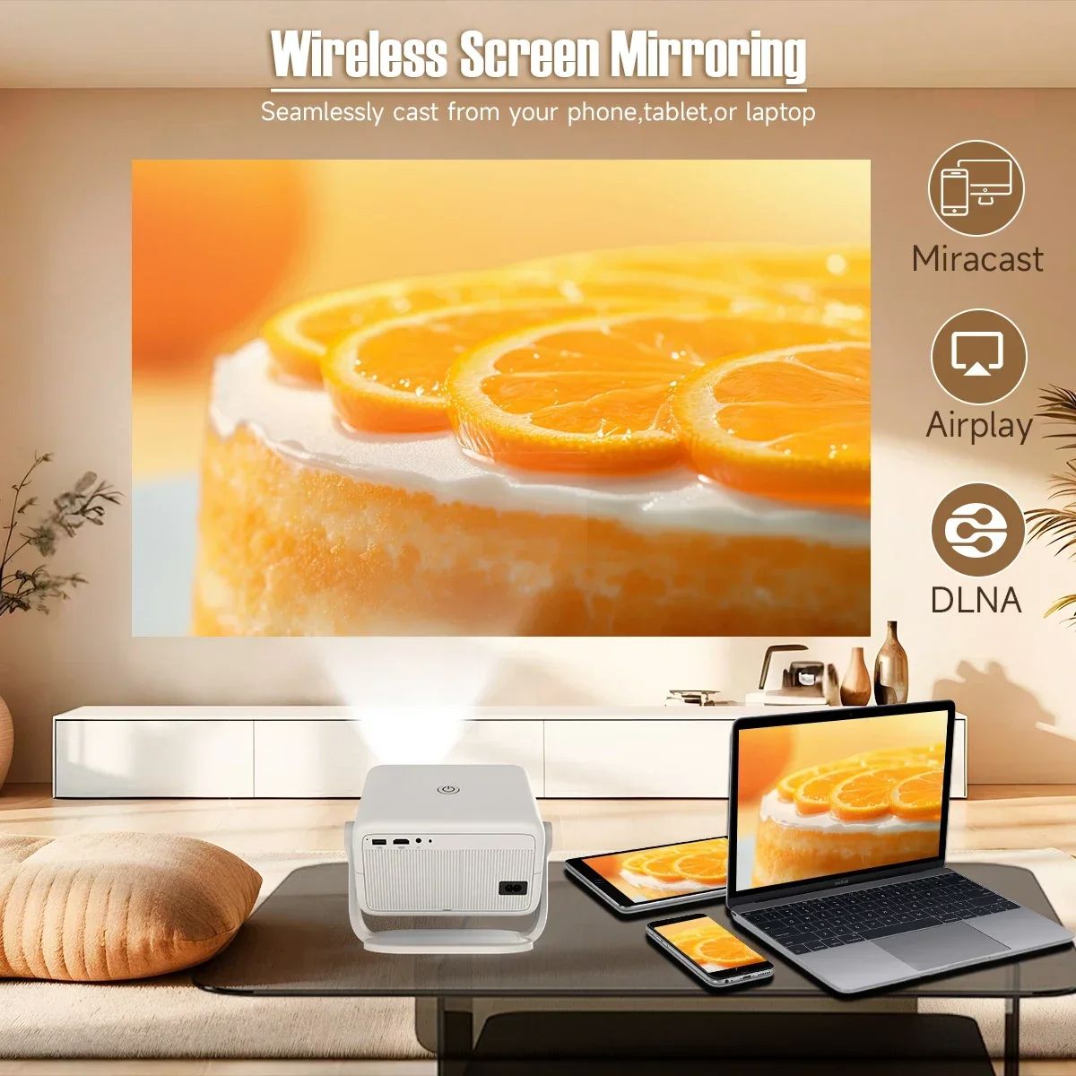 Magcubic Projector 4K Native 1080P Auto Focus  Keystone Correction Android 11 BT52 WIFI6 360 Portab 3