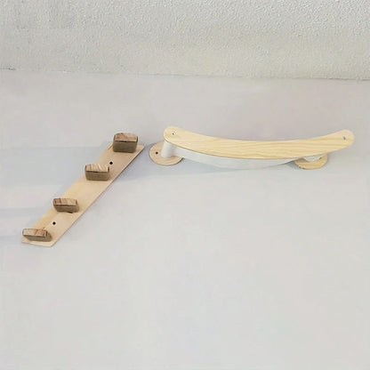 Cat Hammock Stairway With Sisal Rope WallMounted Climbing Shelf Scratching Toy And Perch For Kitten 3