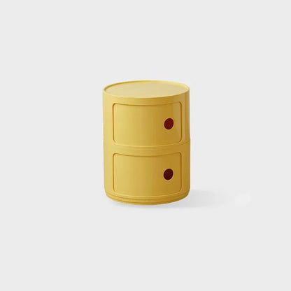 Round Bedside Table Nordic Plastic Nightstand Small Side End Table Storage Cabinet For Bedroom Livi 3