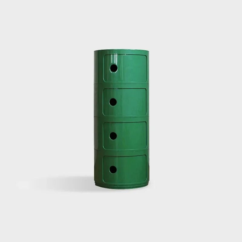 Round Bedside Table Nordic Plastic Nightstand Small Side End Table Storage Cabinet For Bedroom Livi 10