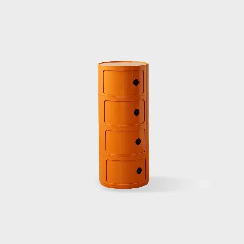 Round Bedside Table Nordic Plastic Nightstand Small Side End Table Storage Cabinet For Bedroom Livi 11