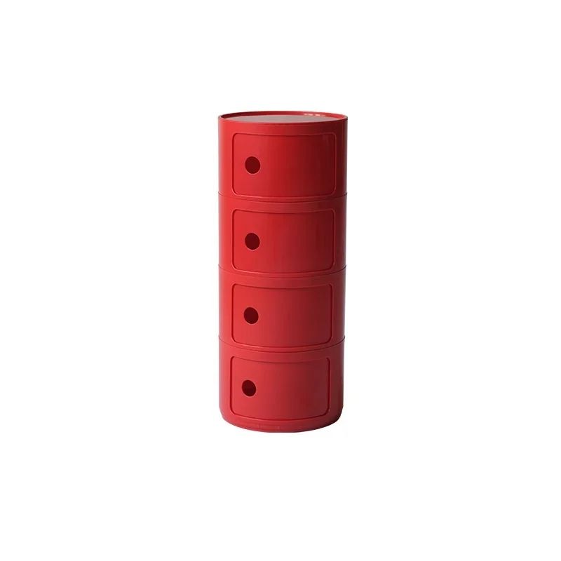 Round Bedside Table Nordic Plastic Nightstand Small Side End Table Storage Cabinet For Bedroom Livi 13