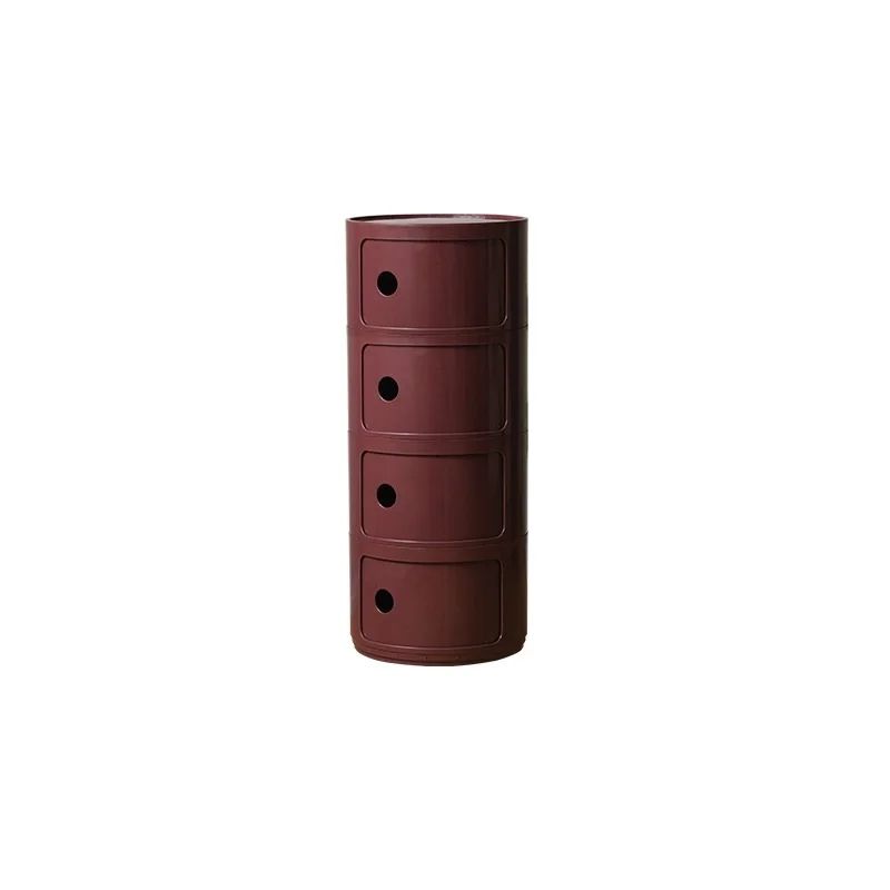 Round Bedside Table Nordic Plastic Nightstand Small Side End Table Storage Cabinet For Bedroom Livi 8
