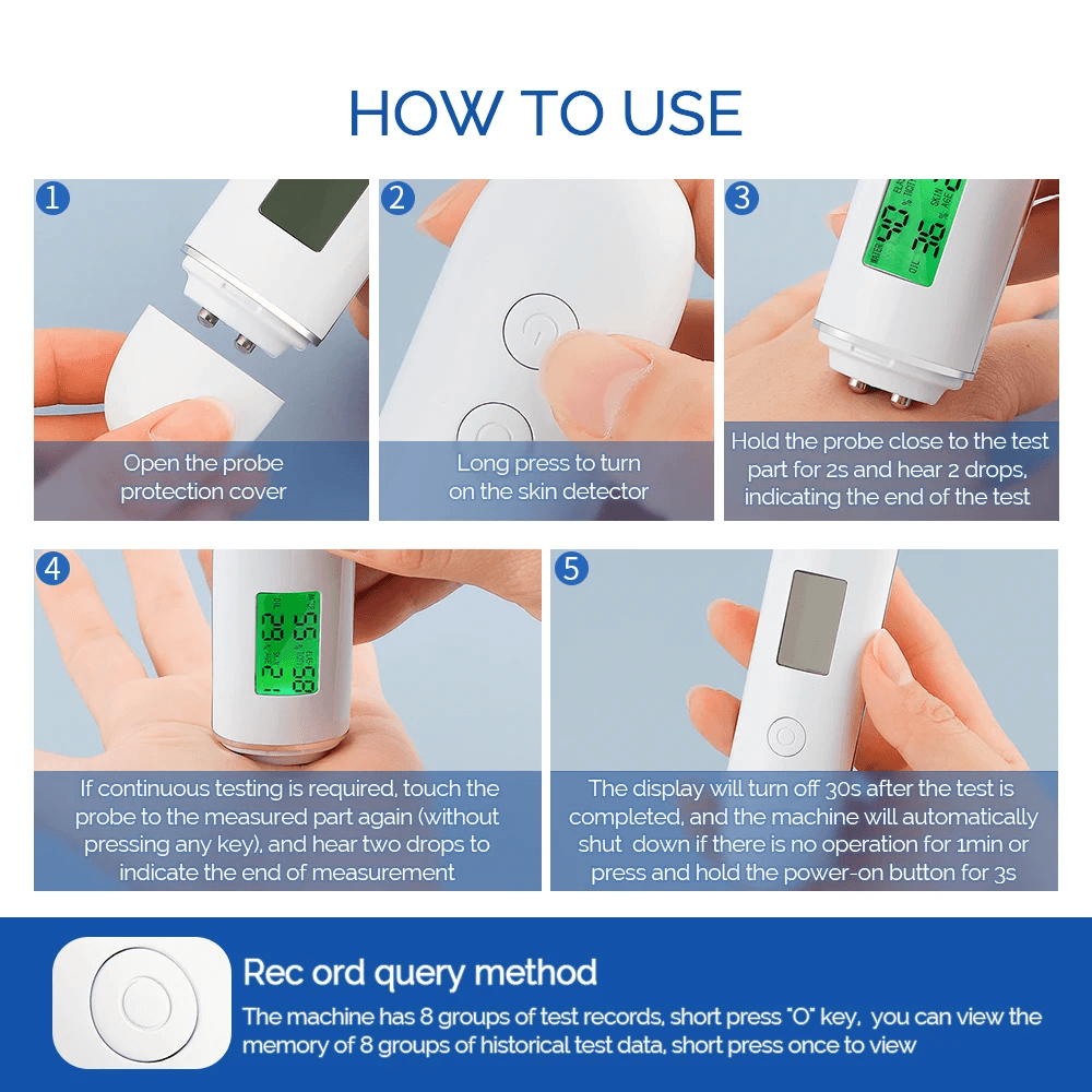 Advanced Skin Tester Face Skin Moisture  Oil Content Analyzer 6