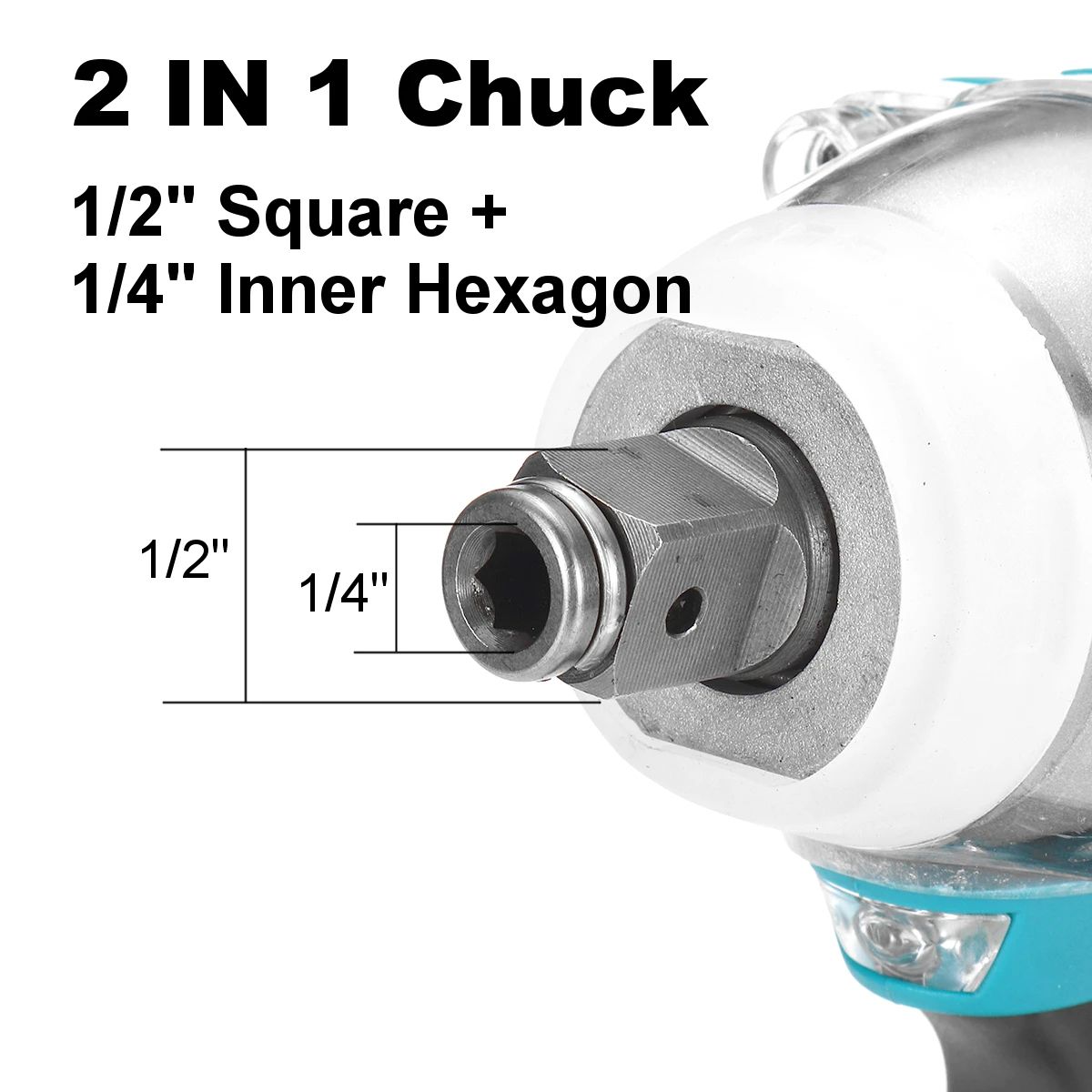 Professional 520NM Brushless Impact Wrench12Drive Cordless Power Tool For Makita 18V Batteries Not  5