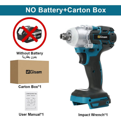 Professional 520NM Brushless Impact Wrench12Drive Cordless Power Tool For Makita 18V Batteries Not  7