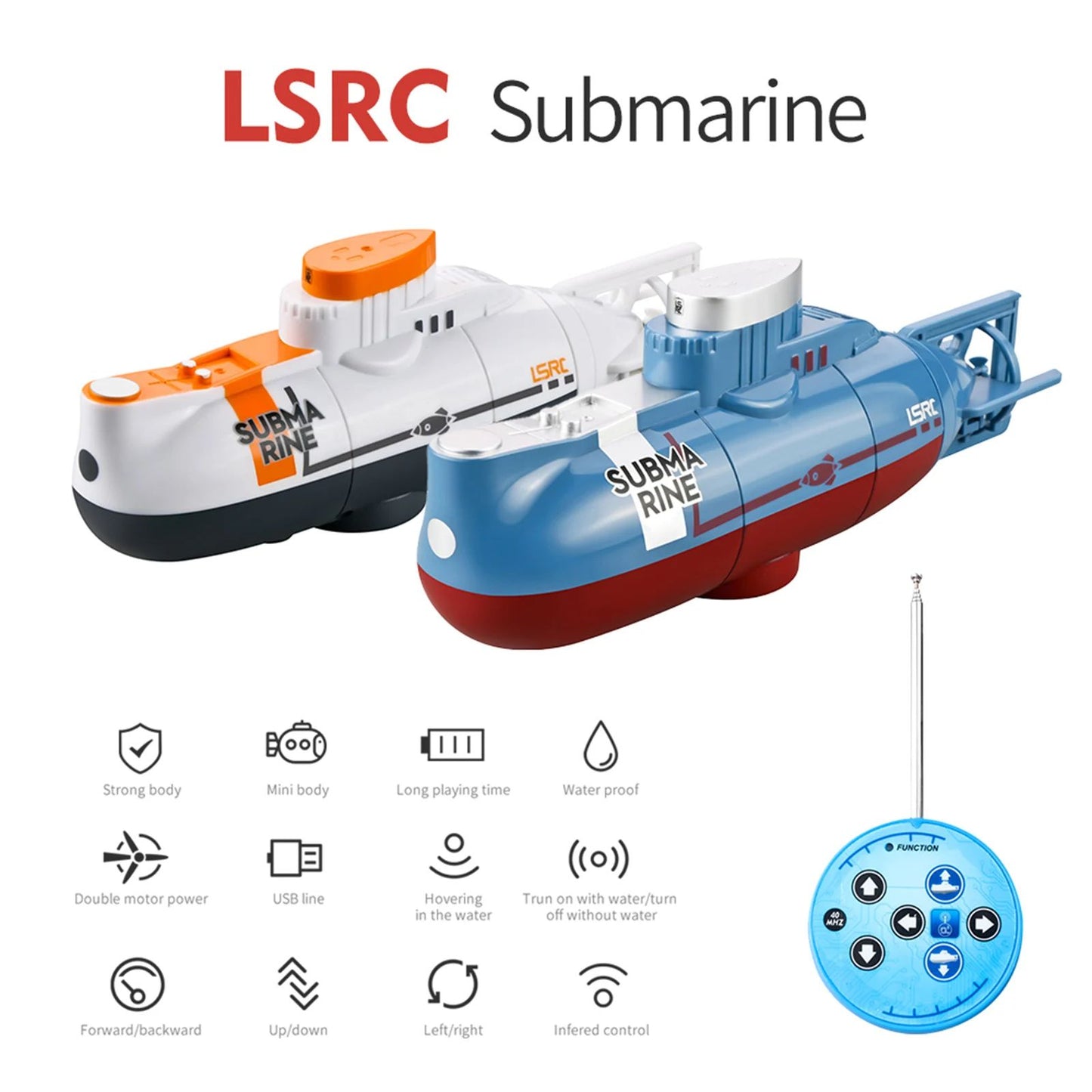 Waterproof Mini RC Submarine Remote Control Diving Boat Simulation Toy Model Perfect Gift For Kids  3