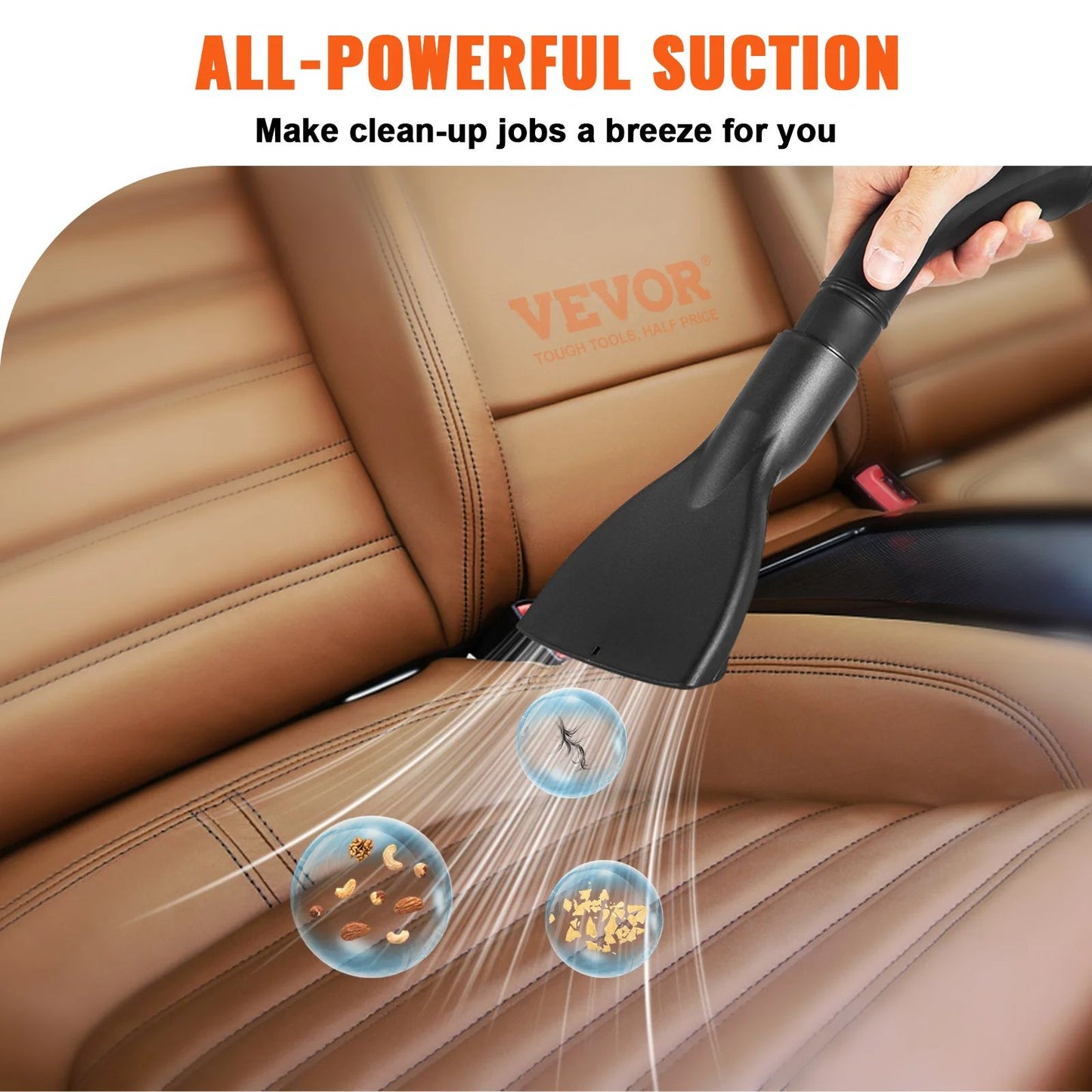 VEVOR Wet Dry Vac HP Portable Shop Vacuum With Blowing Function Attachment Storage Powerful Floor C 1