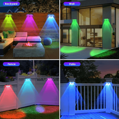LED Solar Power Wall Light Outdoor Garden Waterproof Fence  Deck Steps Lamp 4