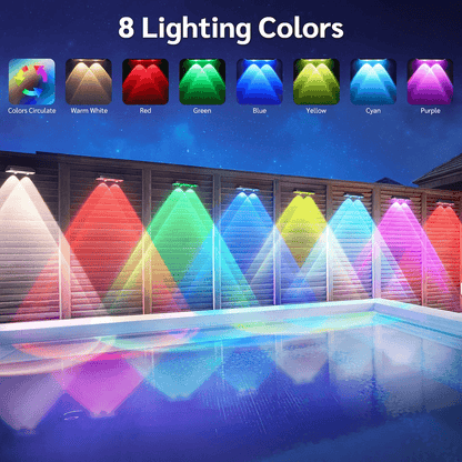LED Solar Power Wall Light Outdoor Garden Waterproof Fence  Deck Steps Lamp 7