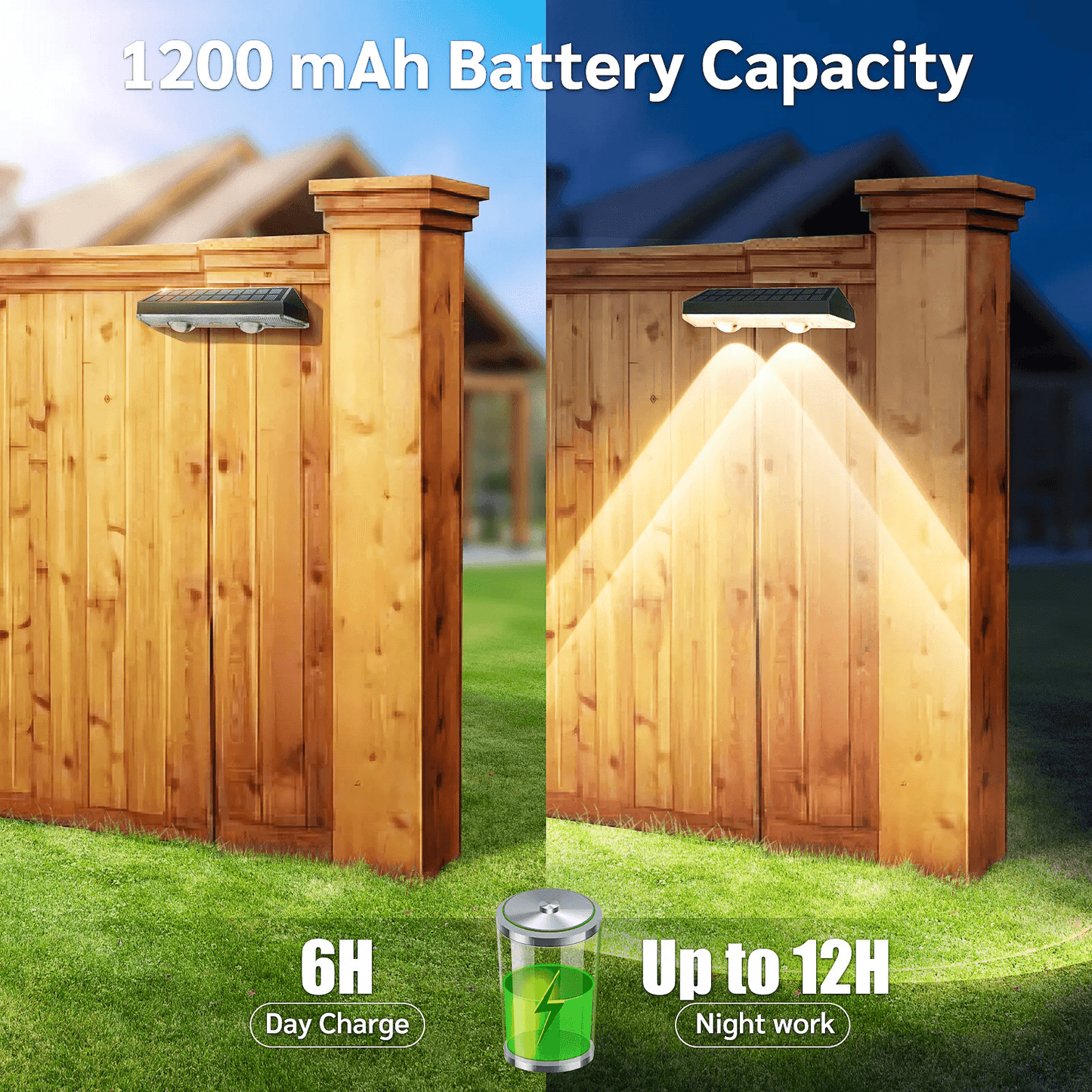 LED Solar Power Wall Light Outdoor Garden Waterproof Fence  Deck Steps Lamp 1