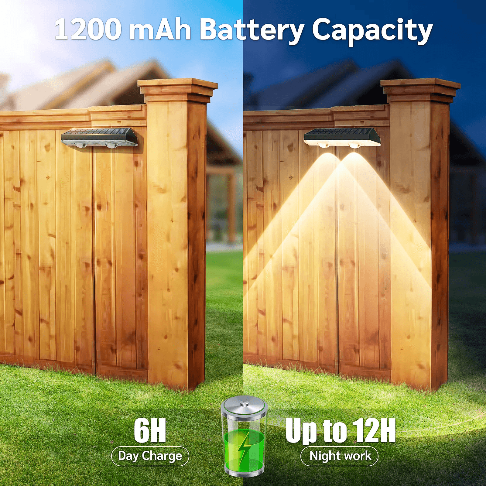 LED Solar Power Wall Light Outdoor Garden Waterproof Fence  Deck Steps Lamp 1