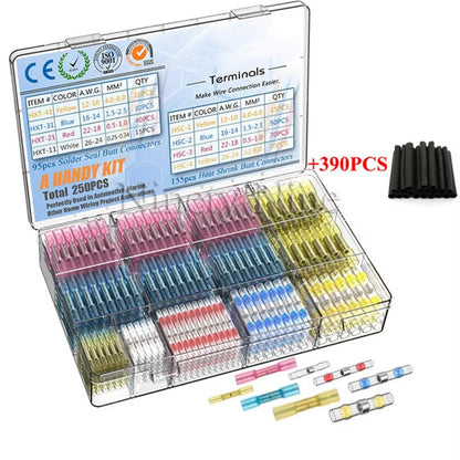Heat Shrinkable Wire Connectors SST21 Waterproof Sleeve For AWG2218 Butt Electrical Splice Tinned S 8