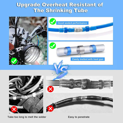 Heat Shrinkable Wire Connectors SST21 Waterproof Sleeve For AWG2218 Butt Electrical Splice Tinned S 11