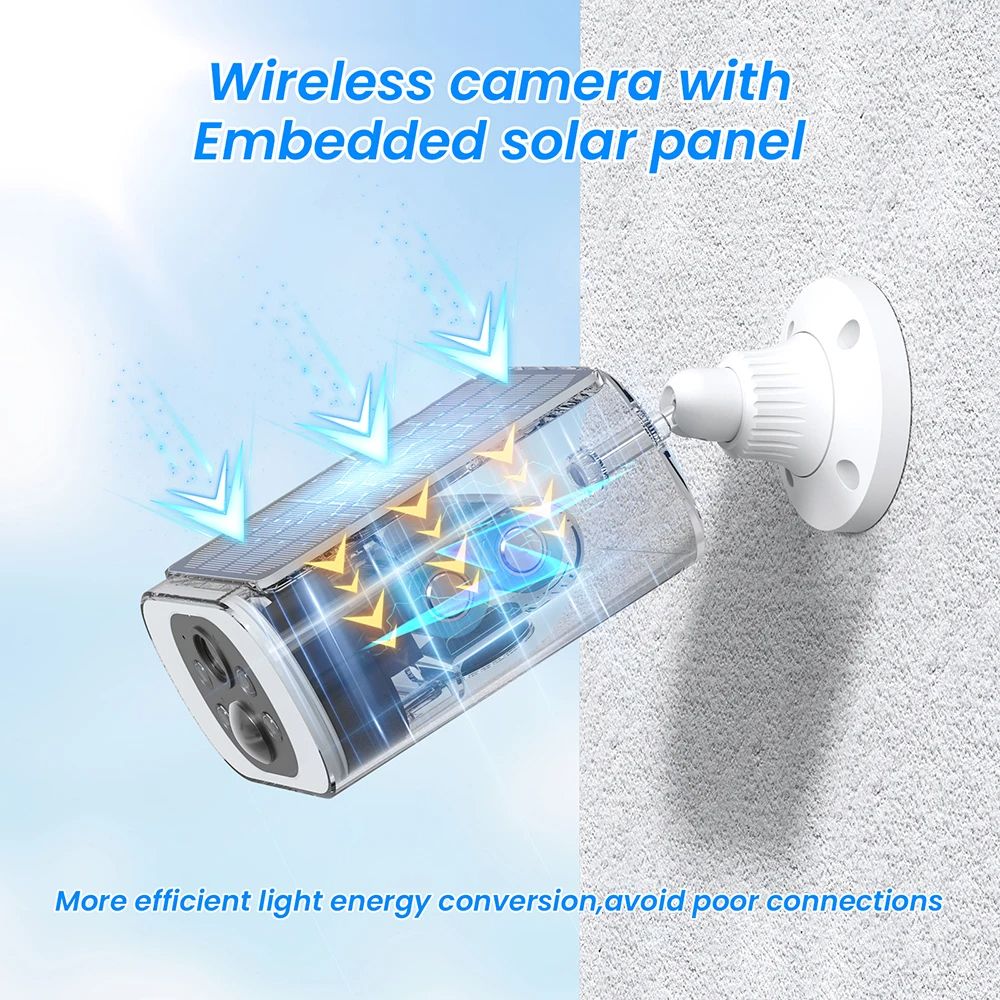 ANRAN Outdoor Solar Security Camera 3MP HD Wireless 24G WiFi Camera With Battery Cloud Storage Colo 1