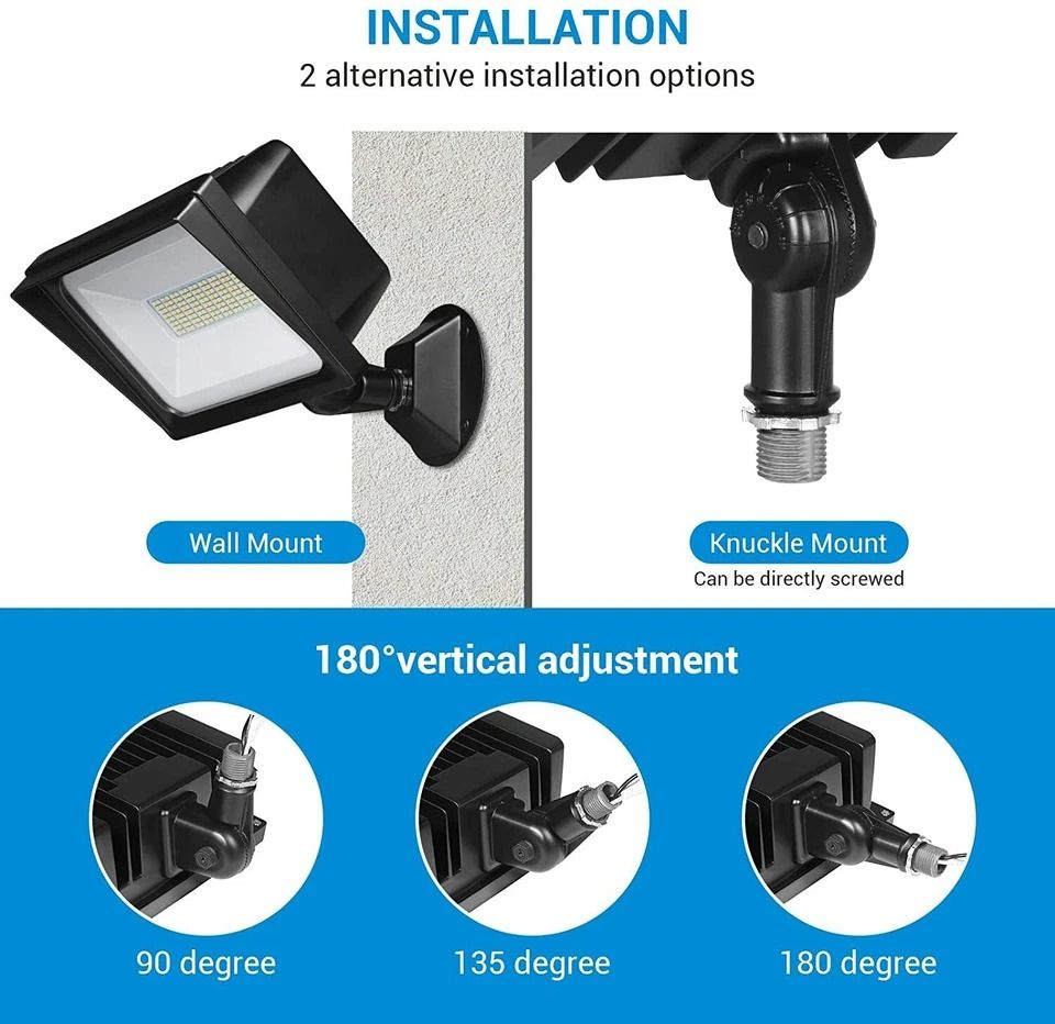 Outdoor 65W LED Flood Light 6670 Lumen Security Light For Backyard Porch And Entryways 4