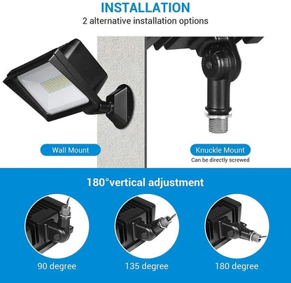 Outdoor 65W LED Flood Light 6670 Lumen Security Light For Backyard Porch And Entryways 4