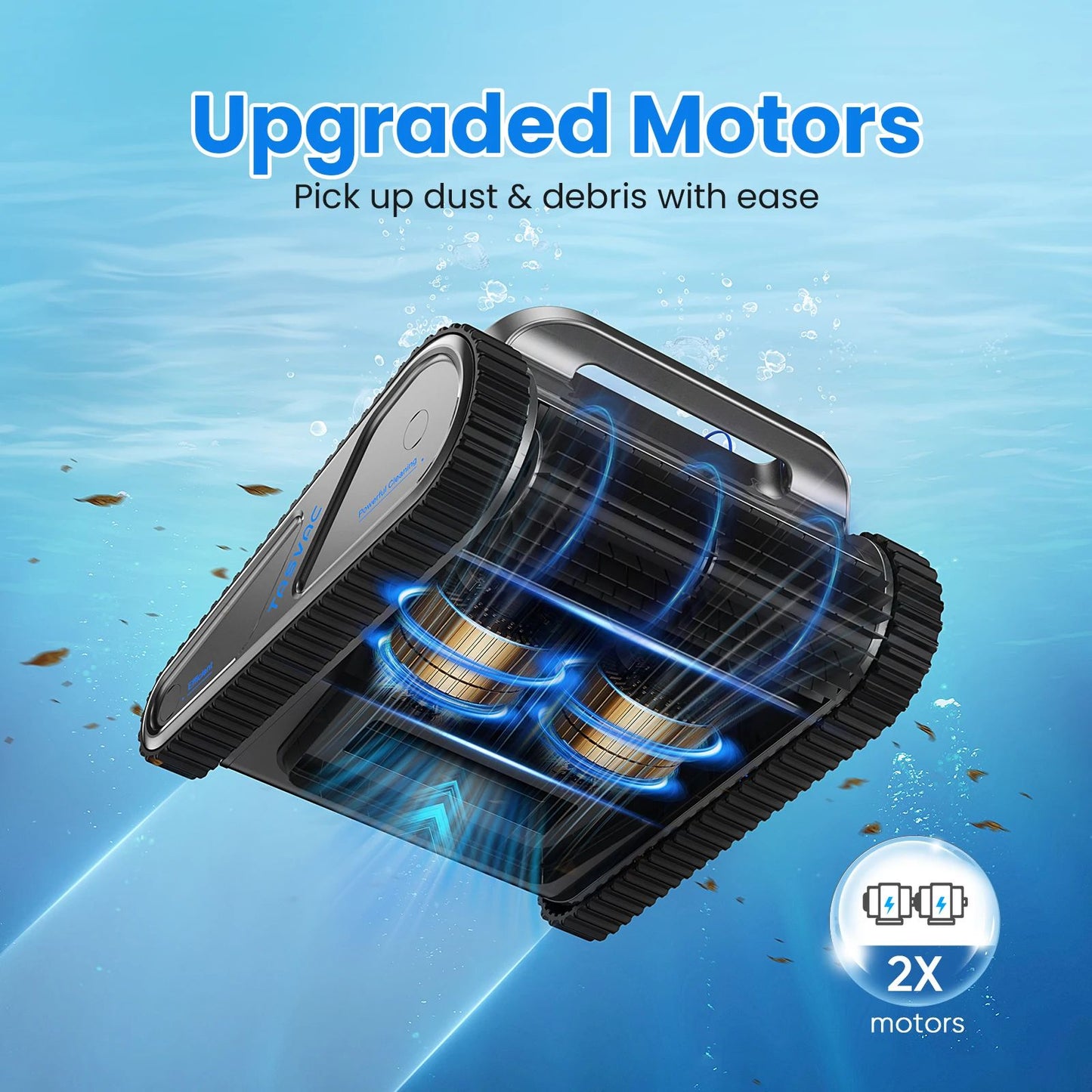 Premium Cordless Robotic Pool Vacuum Cleaner For Inground Pools With Motors Wall  Waterline Cleanin 2