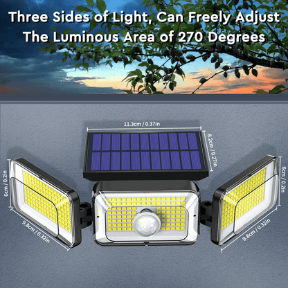 LED Solar Power Wall Lights PIR Motion Sensor Outdoor Garden Security Lamp 3 Mode Waterproof Flood  1