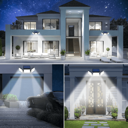LED Solar Power Wall Lights PIR Motion Sensor Outdoor Garden Security Lamp 3 Mode Waterproof Flood  3
