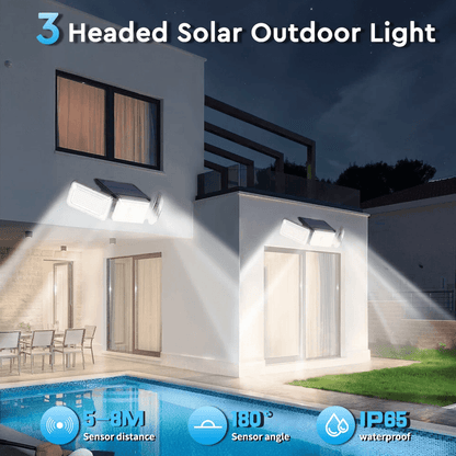 LED Solar Power Wall Lights PIR Motion Sensor Outdoor Garden Security Lamp 3 Mode Waterproof Flood  4