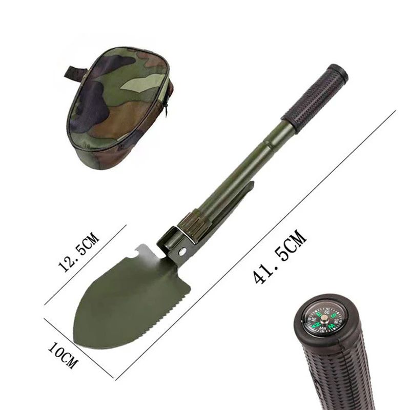 Multi Purpose Survival Shovel Portable Foldable Military Shovel For Camping Hiking Off Road  Emerge 7