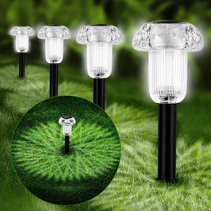 Solar Power Landscape Lights LED Outdoor Garden Yard Pathway Art Lamps With Mandala Pattern Project