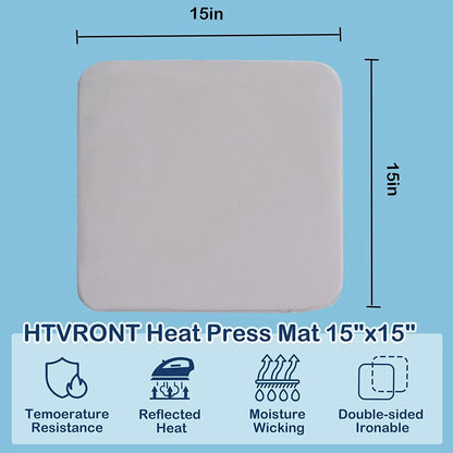 HTVRONT Heat Press Mat For Heat Press Machines DoubleSided Ironing Mat For HTV TShirts  Sublimation 4