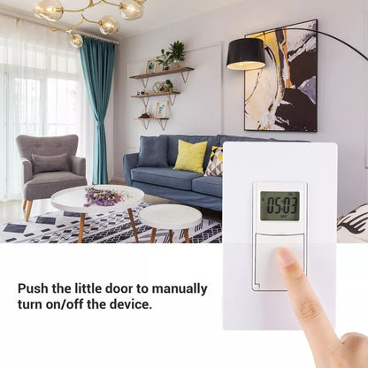 7Day Programmable InWall Digital Timer Switch For Fans  Lights 6