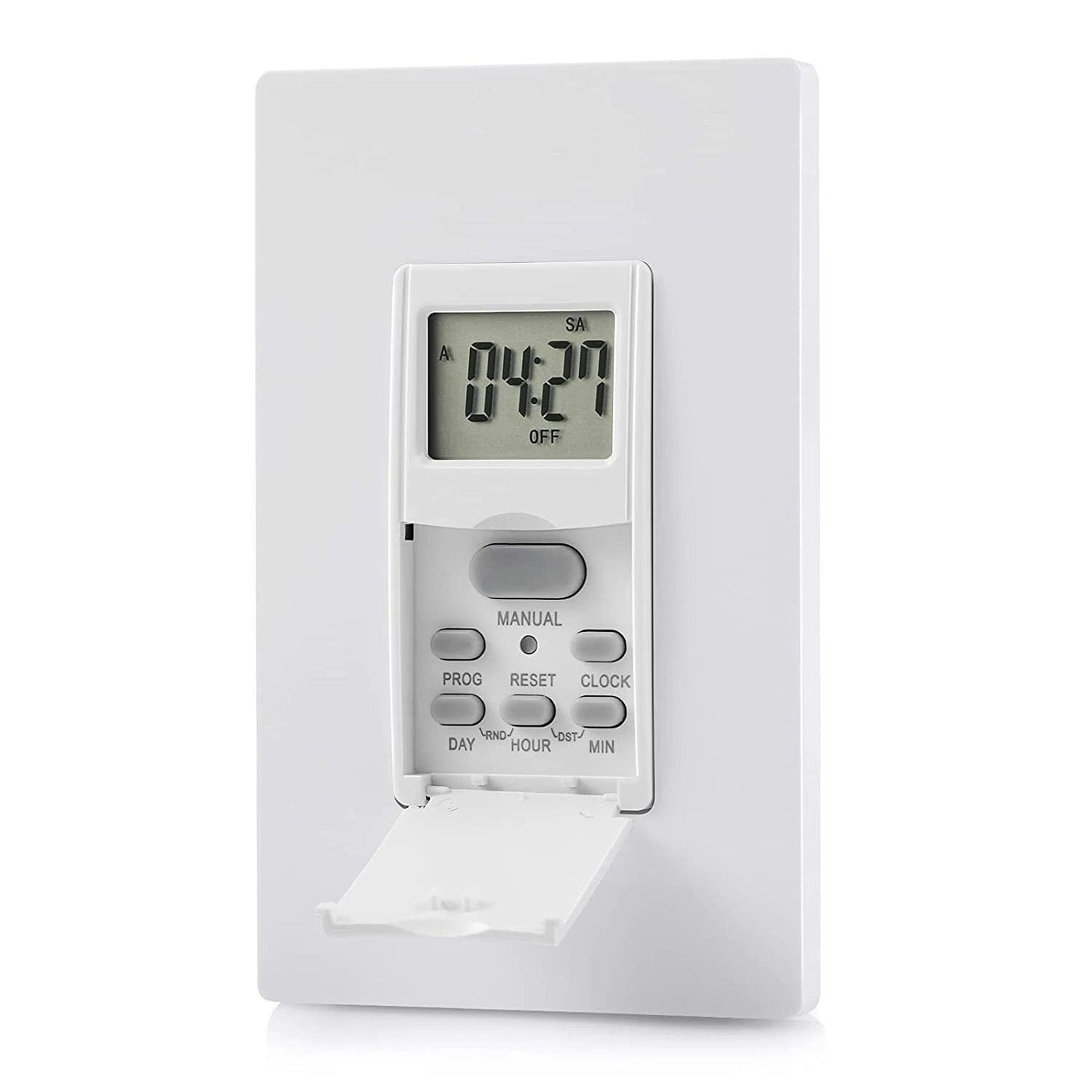 7Day Programmable InWall Digital Timer Switch For Fans  Lights 7