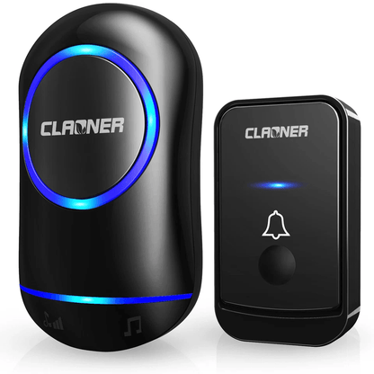 Wireless Doorbell Plug & Play Waterproof Door Bell Kit, 45 Chimes, LED Flash, 4 Volume Levels