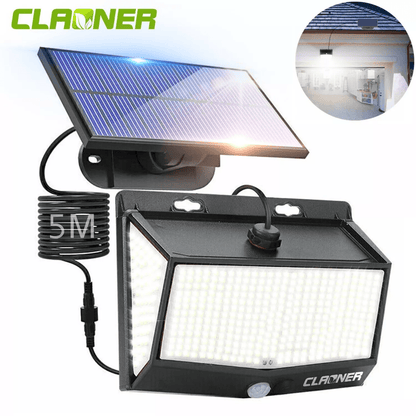 Waterproof Solar Garden Wall Lamp with PIR Motion Sensor, Outdoor Solar Power Light, Energy Efficient