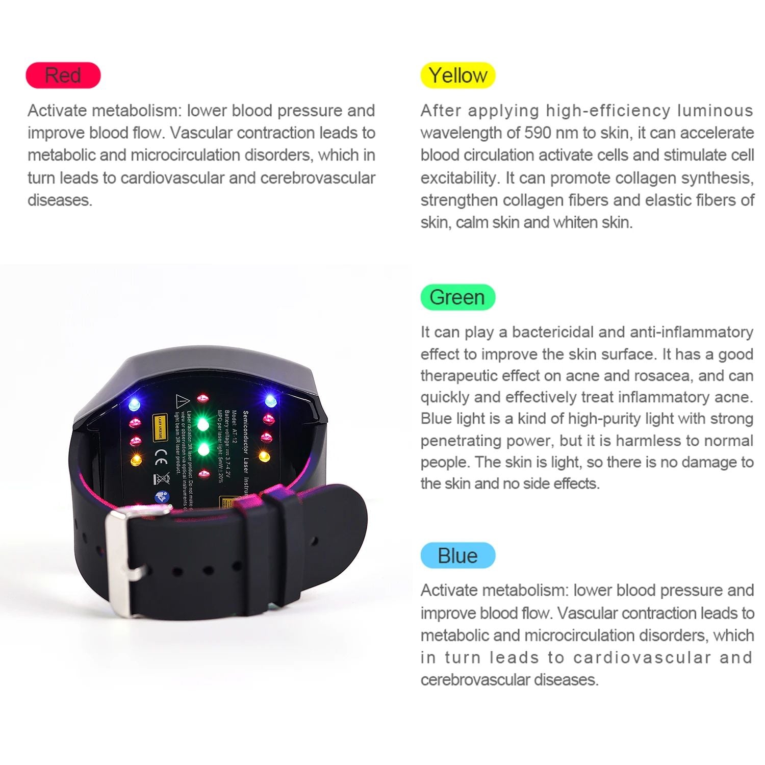 High Tech Laser Therapy Watch For Elderly Blood Sugar Hypertnsion Support Laser Machine For Blood V 5