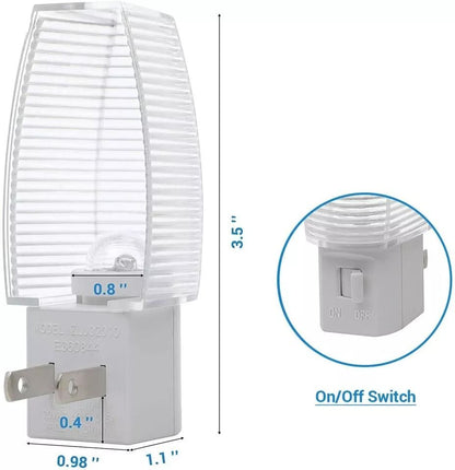 LED Plug In Night Light With Manual Switch Soft Glow Nightlight For Kids Room Hallway Bathroom 5