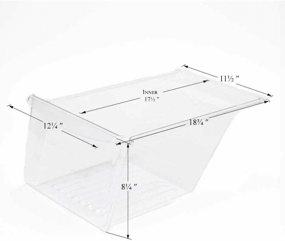 Crisper Pan Bottom Compatible With Frigidaire Kenmore Refrigerator Clear Replacement Drawer 1