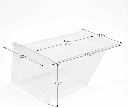 Crisper Pan Bottom Compatible With Frigidaire Kenmore Refrigerator Clear Replacement Drawer 1