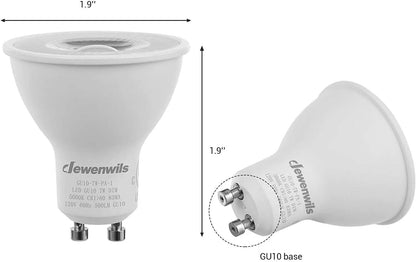 6 Pack 5000K GU10 Dimmable LED Light Bulbs 7W Energy Saving Daylight Replacement For 50W Halogen 4