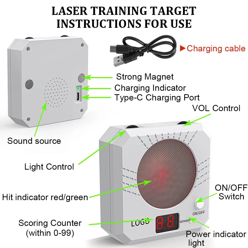 Infrared Induction Electronic Scoring Laser Target ColorSensitive Shooting Practice Toy With Sound  2