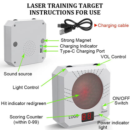 Infrared Induction Electronic Scoring Laser Target ColorSensitive Shooting Practice Toy With Sound  2