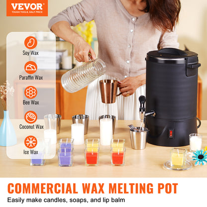 Commercial Wax Melter For Candle Making Large Electric Wax Melting Pot With Easy Pour Spout  Temper 1