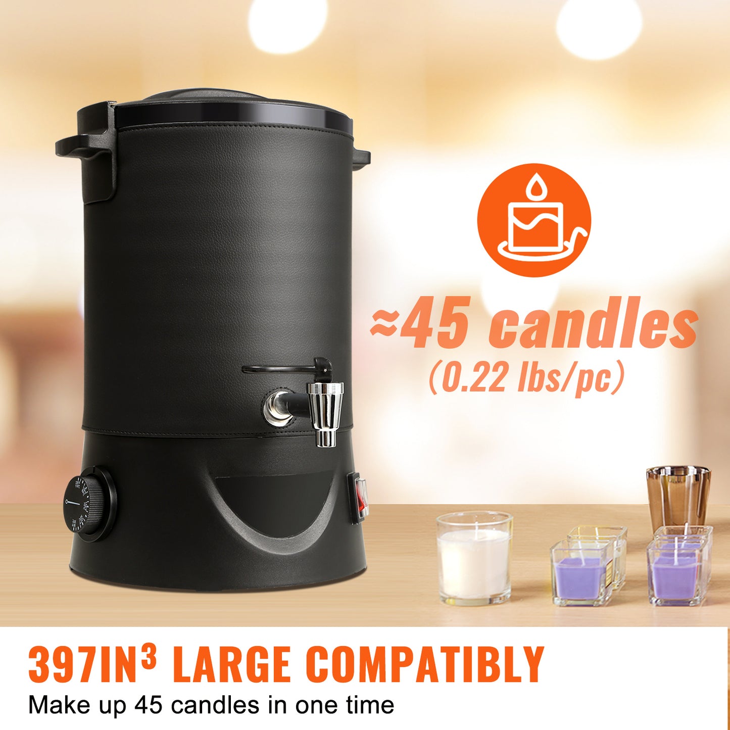 Commercial Wax Melter For Candle Making Large Electric Wax Melting Pot With Easy Pour Spout  Temper 2