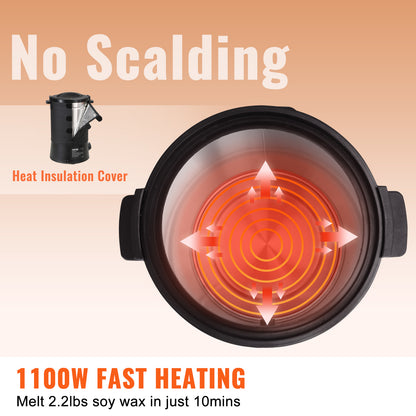 Commercial Wax Melter For Candle Making Large Electric Wax Melting Pot With Easy Pour Spout  Temper 3