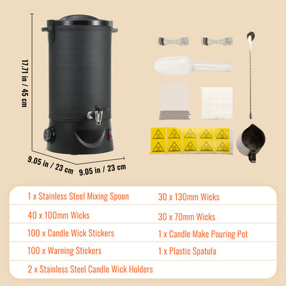 Commercial Wax Melter For Candle Making Large Electric Wax Melting Pot With Easy Pour Spout  Temper 7