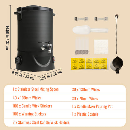 Commercial Wax Melter For Candle Making Large Electric Wax Melting Pot With Easy Pour Spout  Temper 6