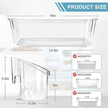 Replacement Door Shelf Bin Bottom For Frigidaire Durable Fridge Storage 1