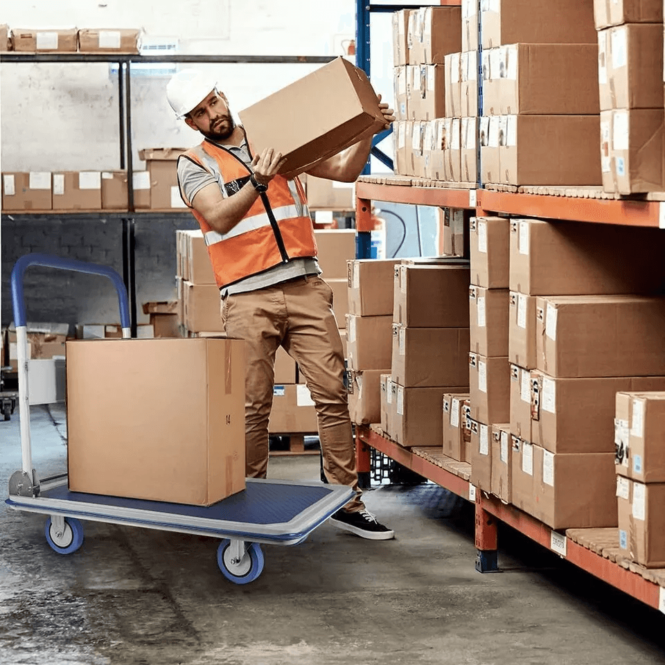 Heavy Duty Folding Hand Truck Dolly Cart With Wheels Luggage Cart Trolley For Moving Boxes  Travel 6