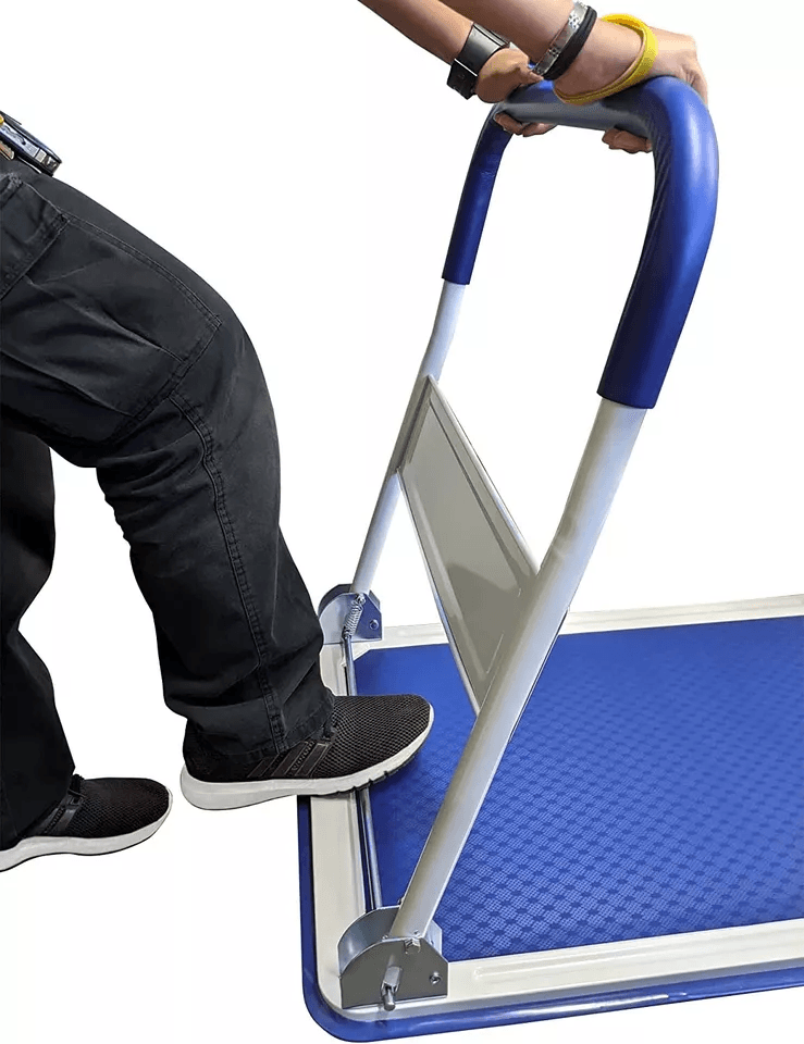 Heavy Duty Folding Hand Truck Dolly Cart With Wheels Luggage Cart Trolley For Moving Boxes  Travel 4